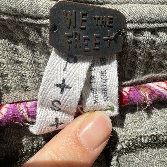 Green Free People army long sleeve top - Picture 3 of 4